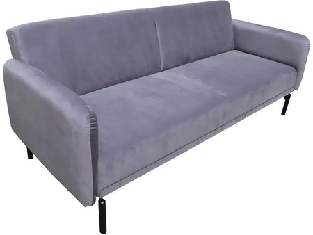 Pakoworld Veluto Τριθέσιος Καναπές Κρεβάτι Ανθρακί 197x85x83cm 035-000120