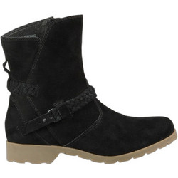 Teva Γυναικεία Μποτάκια Biker Suede Μαύρα με Χοντρό Χαμηλό Τακούνι 1008024W-BLK