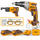Ingco CDSLI204268E Κατσαβιδιέρα Μπαταρίας Brushless 20V 2x2Ah