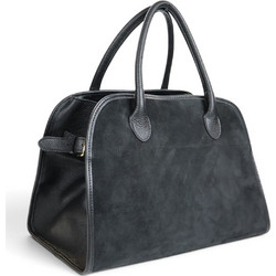 Passaggio Leather Γυναικεία Τσάντα Χειρός Σουέτ Μαύρη 5008-KR-03