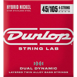 Dunlop Dual Dynamic Σετ 4 Χορδές Ηλεκτρικού Μπάσου Pure Nickel 45-105"