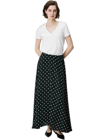 Grace & Mila Analia Maxi Φούστα Πουά Μαύρο