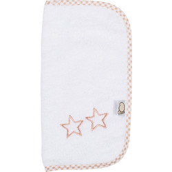 Figlio Bino Stars Βρεφική Λαβέτα Ώμου 100% Βαμβακερή Πετσετέ Λευκή Καφέ 27x28cm