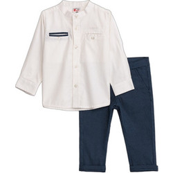 Funky Βρεφικό Σετ για Αγόρι Καλοκαιρινό Λευκό Navy Μπλε 124-822104
