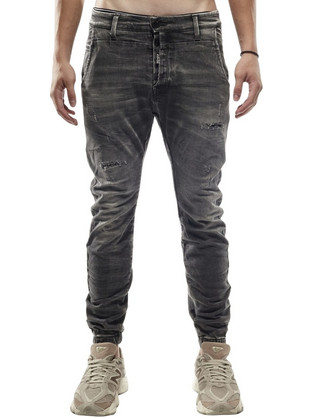 Cover Jeans New Ibiza Ανδρικό Τζιν Παντελόνι Ελαστικό Ανθρακί K4551-33