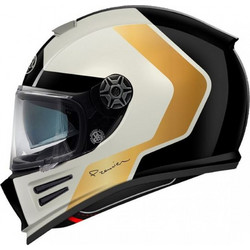 Premier Commander GP89BM Black White Gold Κράνος Μηχανής Full Face 1470gr