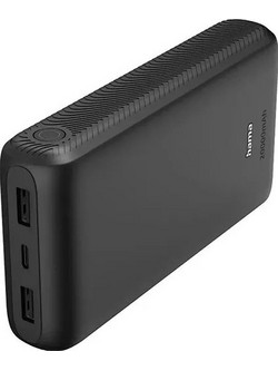 Hama New Performance 20 Power Bank 20000mAh 10W με 2 Θύρες USB-A & Θύρα USB-C Power Delivery Anthracite