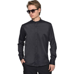 Berto Lucci Ανδρικό Πουκάμισο Μακρυμάνικο Slim Fit Μαύρο 04262-1250-5008