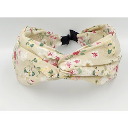 RO Accessories Στέκα Μαλλιών Υφασμάτινη Floral Μπεζ 14-0119