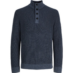 Jack & Jones Ανδρικό Πουλόβερ με Κουμπιά Navy Μπλε 12299331