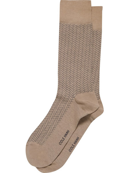 Cole Haan Ανδρικές Κάλτσες Ψηλές με Σχέδια Μπεζ CHM201DR44004