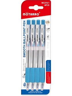 Motarro Σετ Στυλό Διαρκείας 0.7mm Μπλε 4τμχ MC215-1