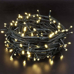 Bakaji 300 Χριστουγεννιάτικα Λαμπάκια LED σε Σειρά Εξωτερικού Χώρου Θερμά Λευκά 15m 02825698