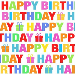 Χαρτοπετσέτες με σχέδια 33x33 εκατ. σετ 20 τμχ. Colour Birthday