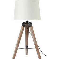 Aca TF17701TOBB Πορτατίφ Ε27 Λευκό Καφέ Φ30xΥ65cm