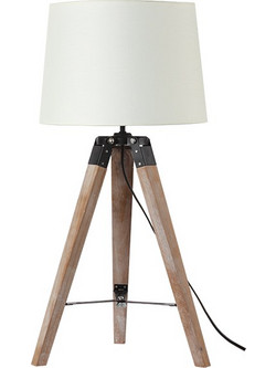 Aca TF17701TOBB Πορτατίφ Ε27 Λευκό Καφέ Φ30xΥ65cm