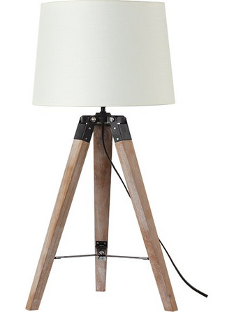 Aca TF17701TOBB Πορτατίφ Ε27 Λευκό Καφέ Φ30xΥ65cm
