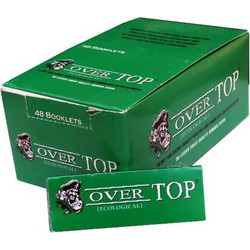 Χαρτάκια στριφτού Over Top πράσινα (Κουτί με 48 τσιγαρόχαρτα)