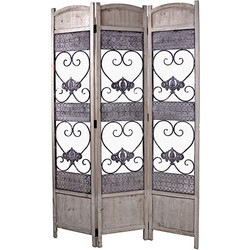 Παραβάν Vintage από ξύλο&σίδερο 120x180cm