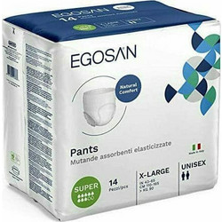Egosan Super XLarge Πάνες Βρακάκι Ακράτειας 3 Σταγόνες 14τμχ