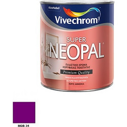 Vivechrom Super Neopal Πλαστικό Χρώμα Εσωτερικού Χώρου Μώβ 34 0.20lt