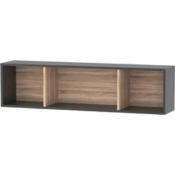 Κρεμαστό Ράφι Alex 124x25x32εκ Γραφίτης-Σονόμα AlphaB2B
