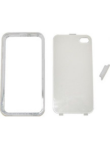 VOLTE-TEL ΘΗΚΗ IPHONE 4G/4S FACEPLATE-BUMPER V035 WHITE-TRANSPARENT