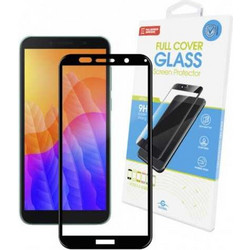Tempered Glass Για Huawei Y5P Full Cover Glue Προστατευτικό Οθόνης Mαύρο