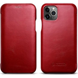 iCarer Curved Edge Vintage Leather Red (iPhone 11 Pro Max)