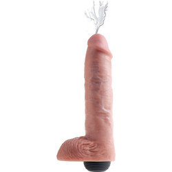 Pipedream King Cock 11" Ρεαλιστικό Dildo με Βεντούζα Όρχεις & Δυνατότητα Εκσπερμάτωσης 28cm Flesh