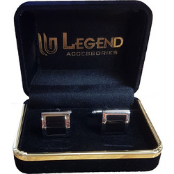 Legend - DK-80 - Silver/Black - Μανικετόκουμπα - black