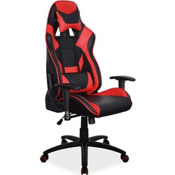 Supra MAX-SUPRARED Καρέκλα Gaming Δερματίνης με Ρυθμιζόμενα Μπράτσα Μαύρη Κόκκινη