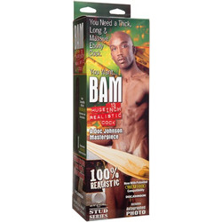 Doc Johnson Bam Ρεαλιστικό Dildo με Βεντούζα 33cm Flesh
