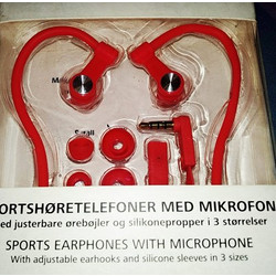 Ακουστικά Hands free Άθλησης με μικρόφωνο - Κόκκινο (ΟΕΜ)