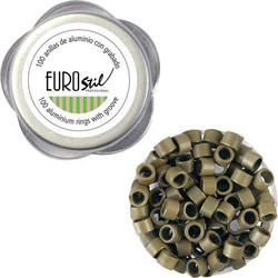 EUROSTIL EXTENSIONS MICRO RINGS DARK BLOND 100PCS 02914