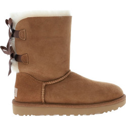 UGG Bailey Bow II Γυναικεία Μποτάκια Suede Ταμπά με Γούνα 1016225-CHE