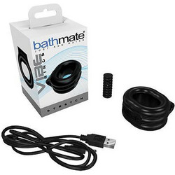 Bathmate Stretch Vibe Ring Ελαστικό Δαχτυλίδι Πέους Σιλικόνης με Δόνηση Μαύρο