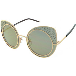 Enzo DN325 C36 Γυναικεία Γυαλιά Ηλίου Cat Eye Μεταλλικά Χρυσά με Μαύρο Polarized Φακό