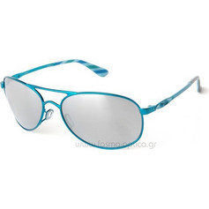 Oakley 4068 08 Ανδρικά Γυαλιά Ηλίου Οβάλ Μεταλλικά Μπλε με Aσημί Καθρέπτη Φακό