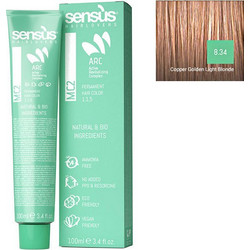 Sens.Us MC2 8.34 Copper Golden Light Blonde Μόνιμη Βαφή Μαλλιών Χωρίς Αμμωνία 100ml