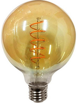 Λάμπα LED Γλόμπος Filament Amber E27 6W 2200K (ΘΕΡΜΟ) G95 360o 350Lm LIGHTEX 1011135728024
