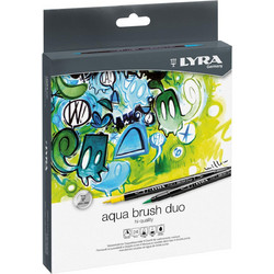Lyra Aqua Brush Duo Μαρκαδόροι Ζωγραφικής Σετ 24 Χρώματα