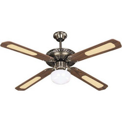 Eurolamp 300-25000 Ανεμιστήρας Οροφής 130cm 70W με Φως & Τηλεχειριστήριο Καφέ