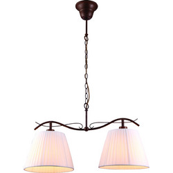 Home Lighting Hana Κρεμαστό Φωτιστικό Οροφής Δίφωτο E27 Καφέ 77-2229
