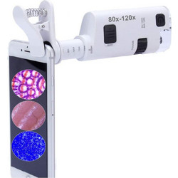 Digital Smartphone Microscope 80x-120x with LED Light BU-120M OEM - Ψηφιακό Μικροσκόπιο με κλιπ προσαρμογής σε Smartphone OEM