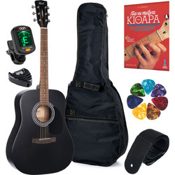 Cort AD810 Satin Black Bundle 1