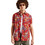 Superdry Hawaiian Ανδρικό Πουκάμισο Βαμβακερό Εμπριμέ Κοντομάνικο Κανονική Γραμμή Overshirt Πορτοκαλί M4010353A-4HC