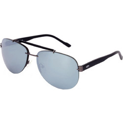 Moritz 11406 MJ03 Ανδρικά Γυαλιά Ηλίου Aviator Κοκάλινα Μαύρα με Ασημί Καθρέπτη Φακό