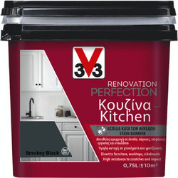 V33 Renovation Perfection Kitchen Χρώμα Πλακιδίων Smoke Black Ματ 0.75lt