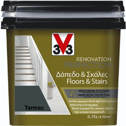 V33 Renovation Perfection Floors & Stairs Χρώμα Πλακιδίων Tarmac Satin 0.75lt